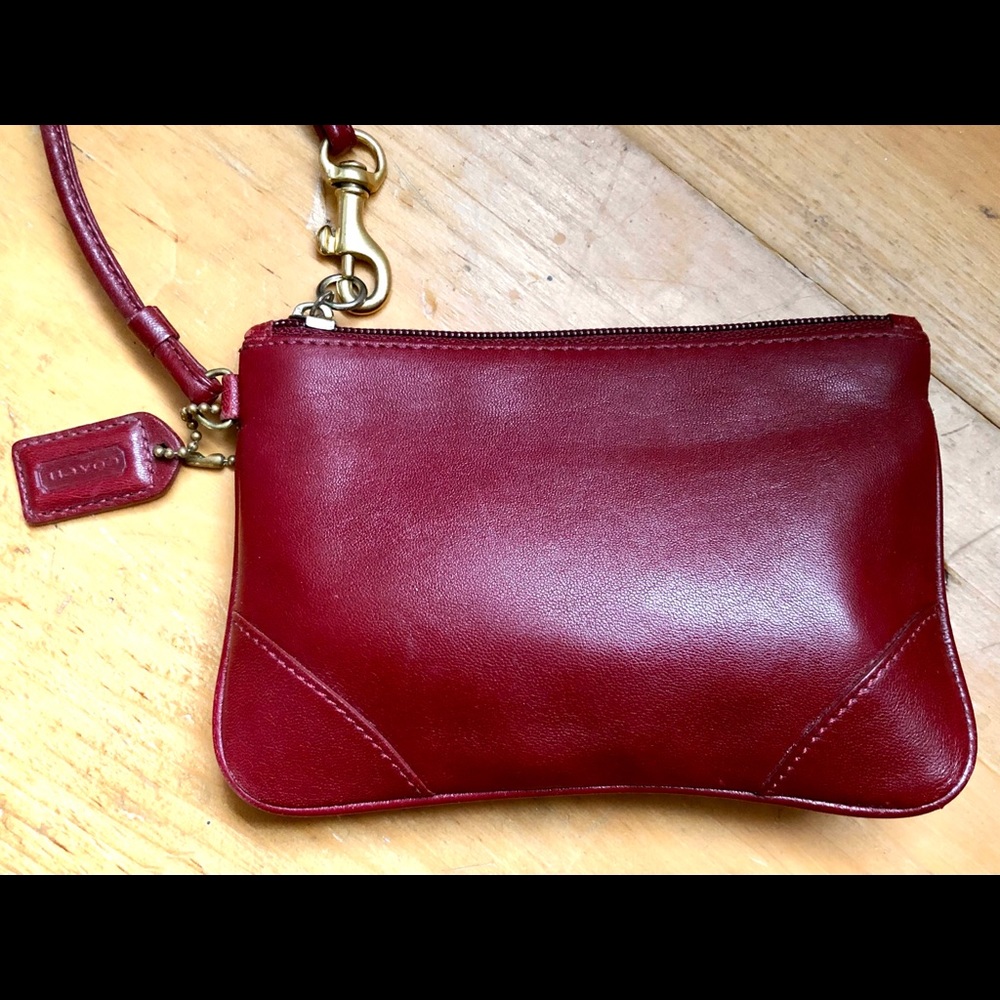 Vintage Coach Corner Zip Girlie Nappa Wristlet